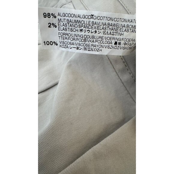 ZARA Size Small Beige Pleated A-Line Skirt S 98% Cotton 2% Elastane - Picture 4 of 13